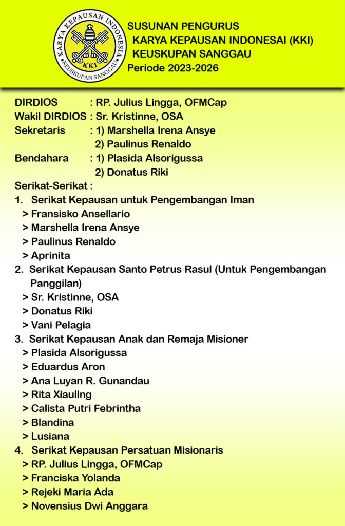 PENGURUS KKI SEKAMI KEUSKUPAN SANGGAU